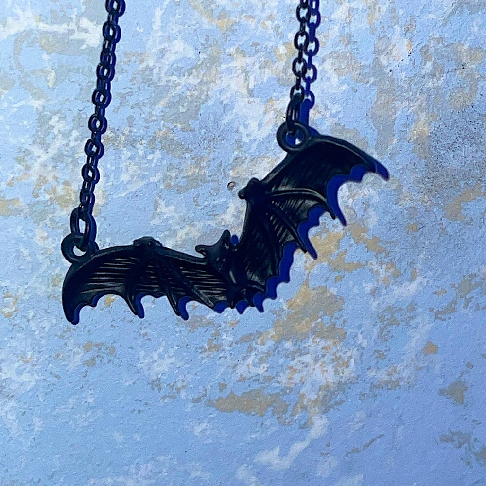 🧜🏼‍♀️2 for $20💫
🦇⭐️BAT Black Necklace🖤👻